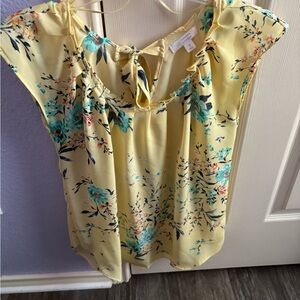 Floral Yellow Blouse